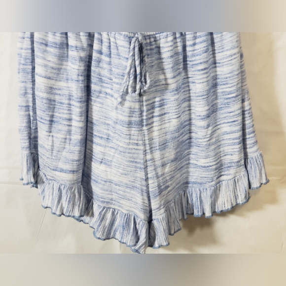 Beautiful blue and white romper made in the USA. Pictures include measurements. - Picture 2 of 7